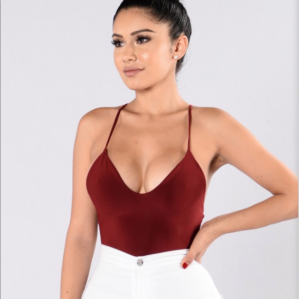 Fashion Nova Wine Bodysuit